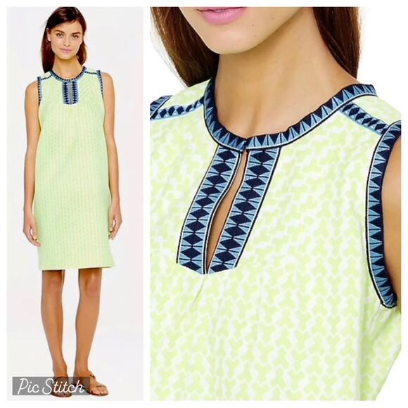 J.Crew Tall Arrow Print Shift Dress Size 2 - Picture 1 of 14